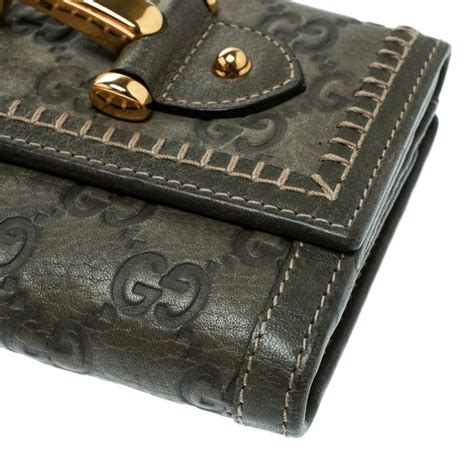 guccissima leather continental wallet